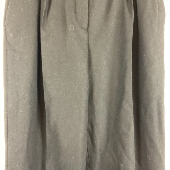 J. Crew Vintage Wool Pants 10 Black Pleated Pockets Lined - Picture 3 of 10